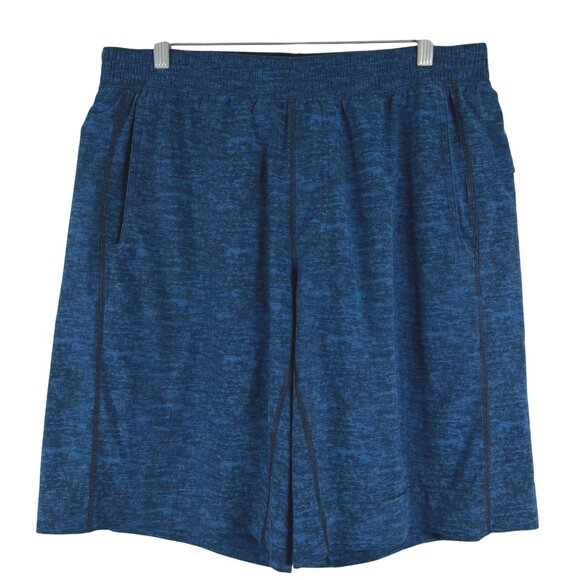 Lululemon Shorts Mens XL Blue Mix Unlined Athletic Workout Flawed SS-1987 - Picture 1 of 11